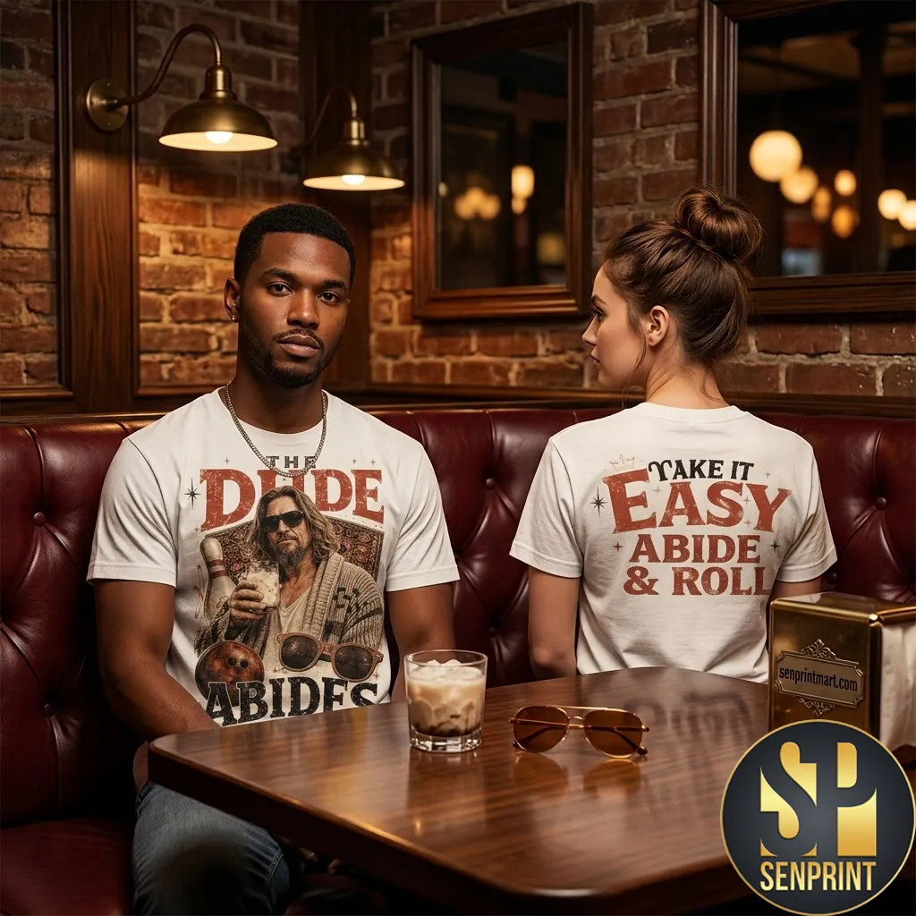The Big Lebowski The Dude Abides Graphic T-Shirt