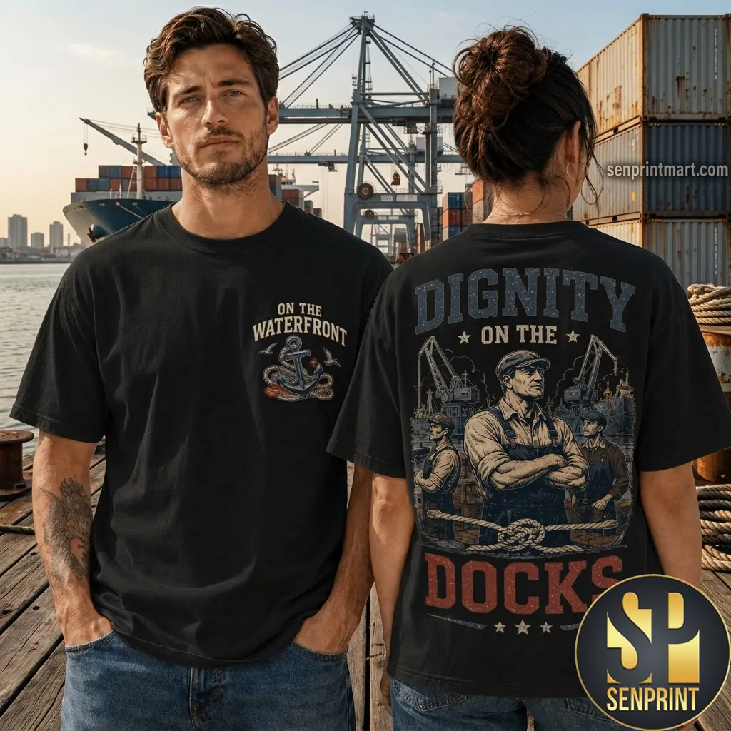 On The Waterfront Dignity On The Docks Graphic T-Shirt
