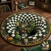 Buffalo Bills Mafia Halloween 3D Illusion Quilted Round Rug