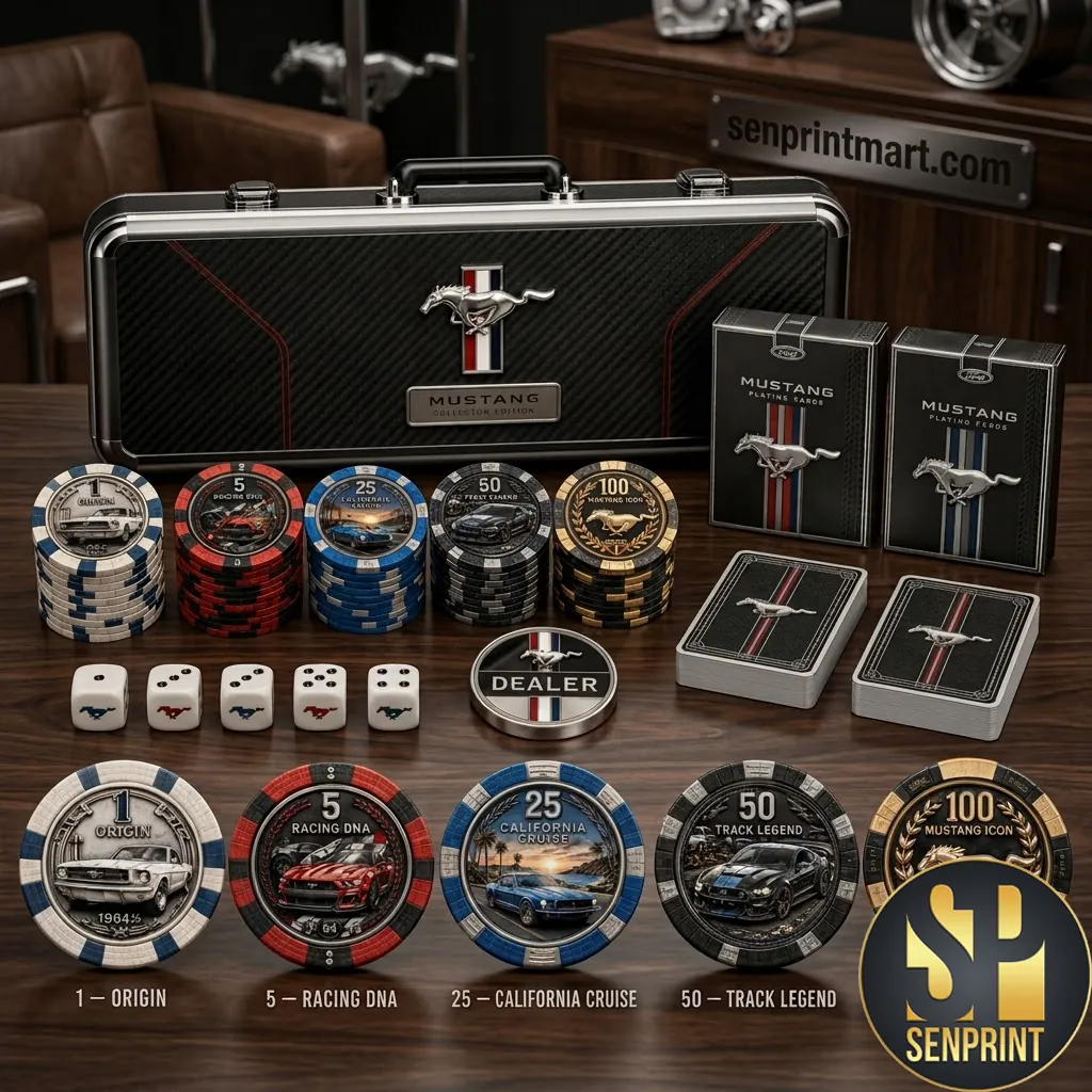 Ford Mustang Collector Edition 500-Piece Professional Poker Set