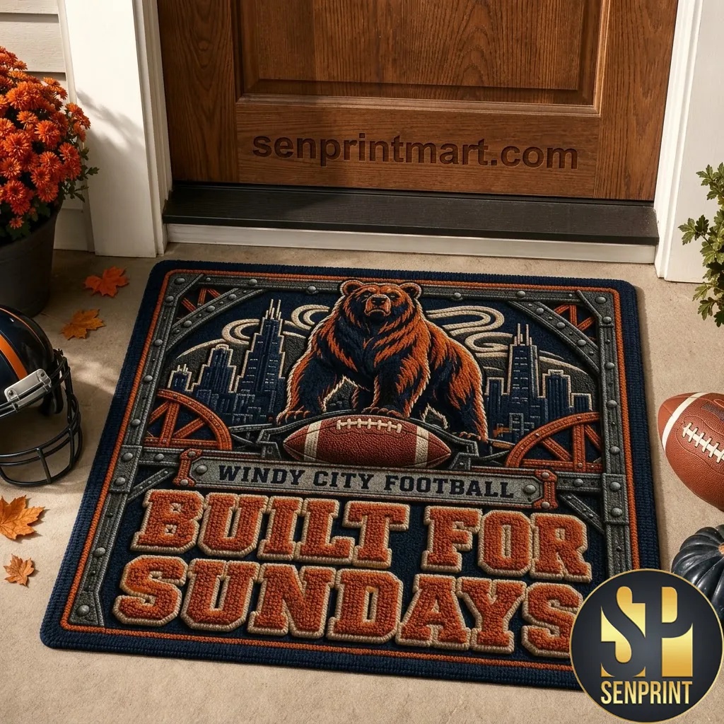 Chicago Bears Windy City Built For Sundays NFL Door Mat