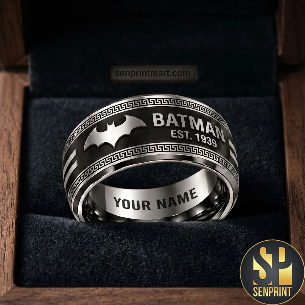 Batman Est 1939 Personalized Alloy Commemorative Ring