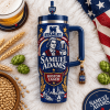Samuel Adams Boston Lager Bling Rhinestone Bedazzled 40oz Insulated Stainless Steel Travel Tumbler with Handle