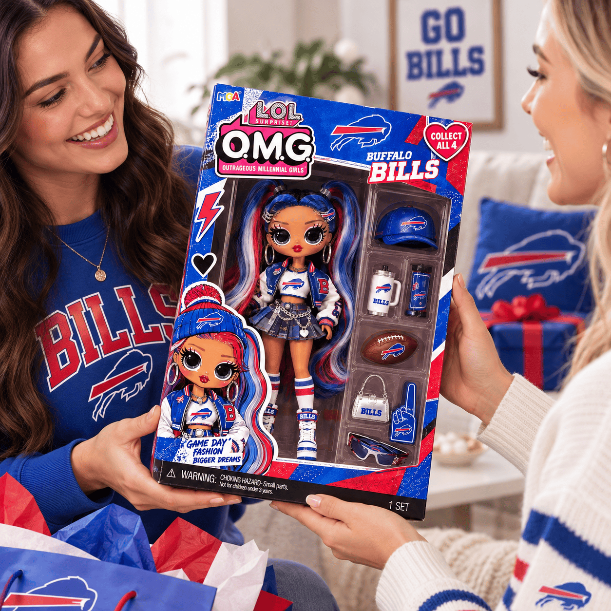 LOL Surprise OMG Buffalo Bills NFL Game Day Collector Edition Fashion Doll Set LOL Surprise OMG Buffalo Bills NFL Game Day Collector Edition Fashion Doll Set