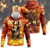 AC DC In Rock We Trust Fiery Flame Graphics Rock Band 3D Hoodie