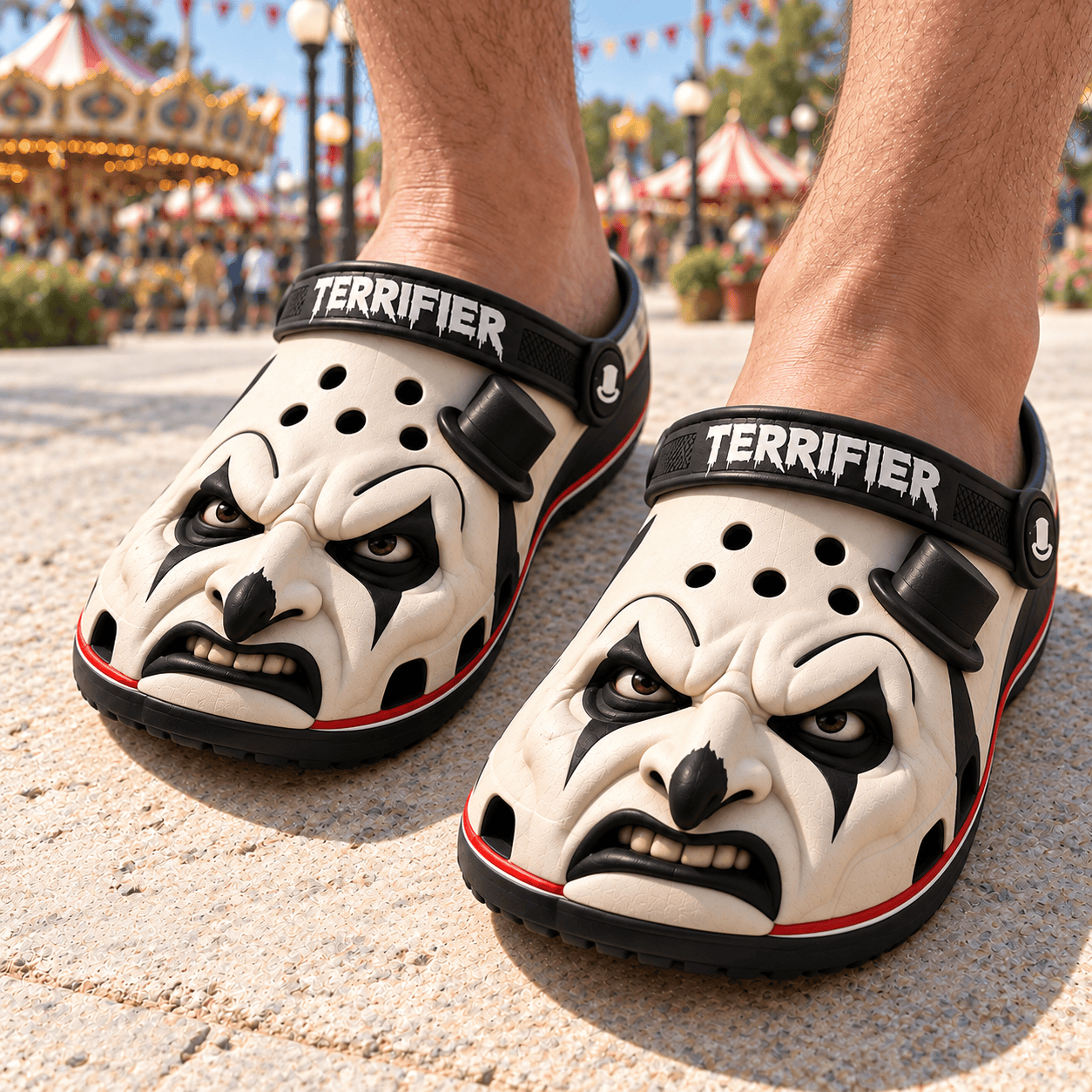 Terrifier Art The Clown 3D Sculpted Premium Horror Movie Collector Clogs Terrifier Art The Clown 3D Sculpted Premium Horror Movie Collector Clogs