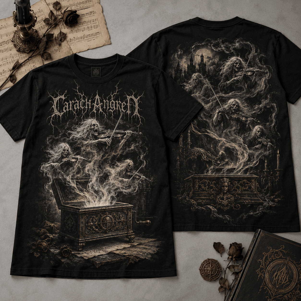 Carach Angren Haunted Music Box Ghost Orchestra Gothic Symphonic Black Metal T-Shirt