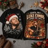 Luke Combs Santa Portrait Country Music Christmas Holiday Gift All-Over Print T-Shirt