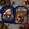 Luke Combs Santa Portrait Country Music Christmas Holiday Gift All-Over Print T-Shirt