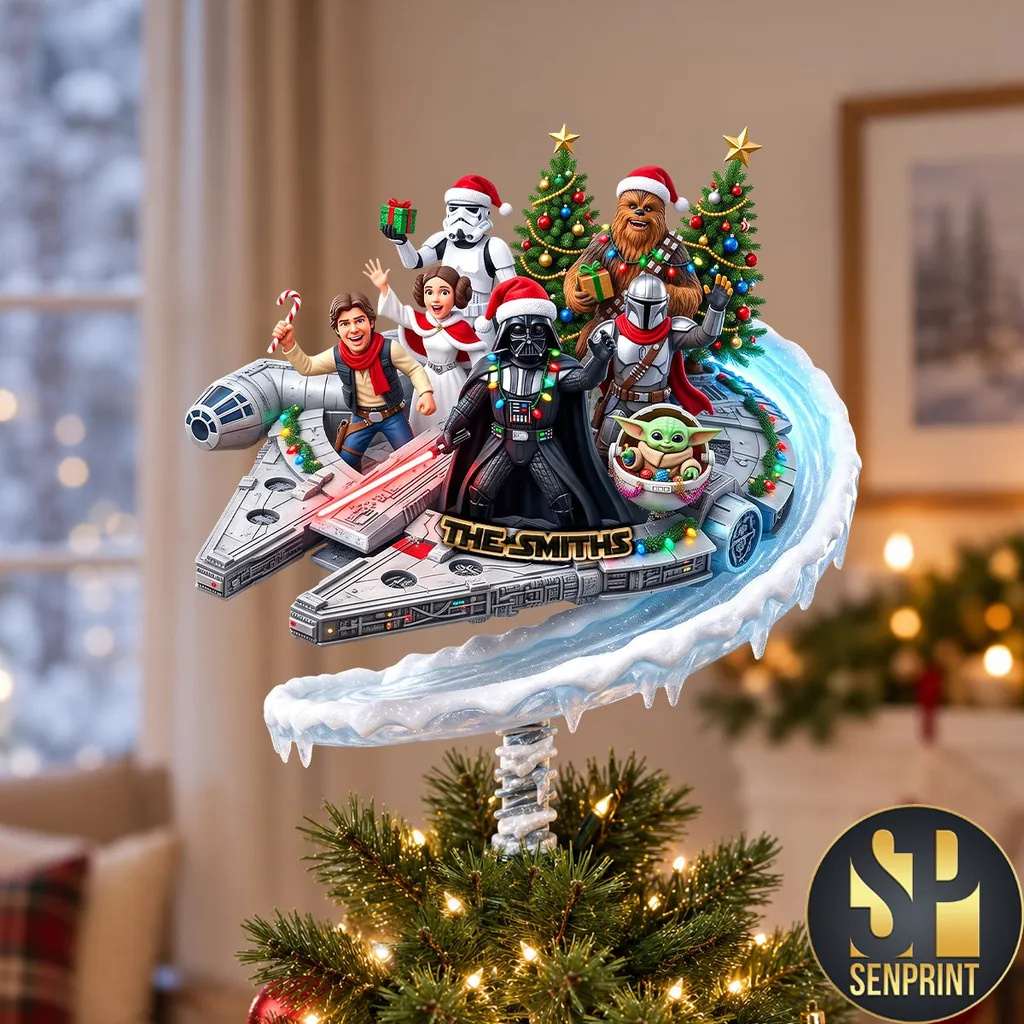 Star Wars Merry Force-mas Personalized Christmas Tree Topper