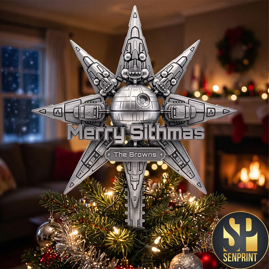 Merry Sithmas Personalized Space Adventure Christmas Tree Topper