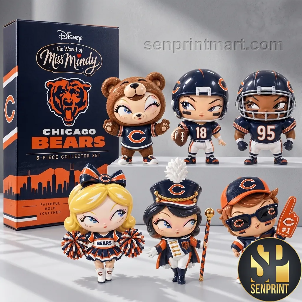 Chicago Bears The World Of Miss Mindy 6-Piece Collector Set