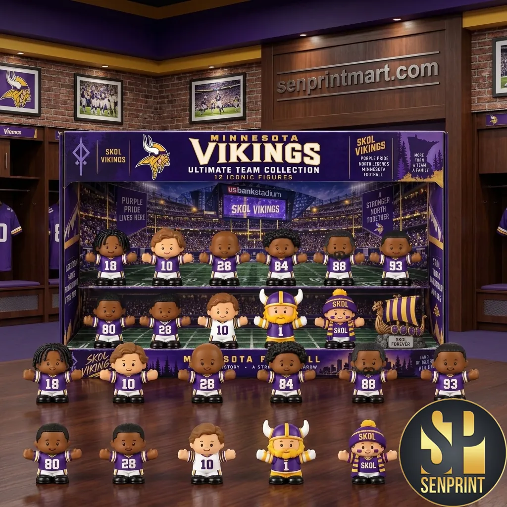 Minnesota Vikings Ultimate Team Collection 12 Iconic Figures Set