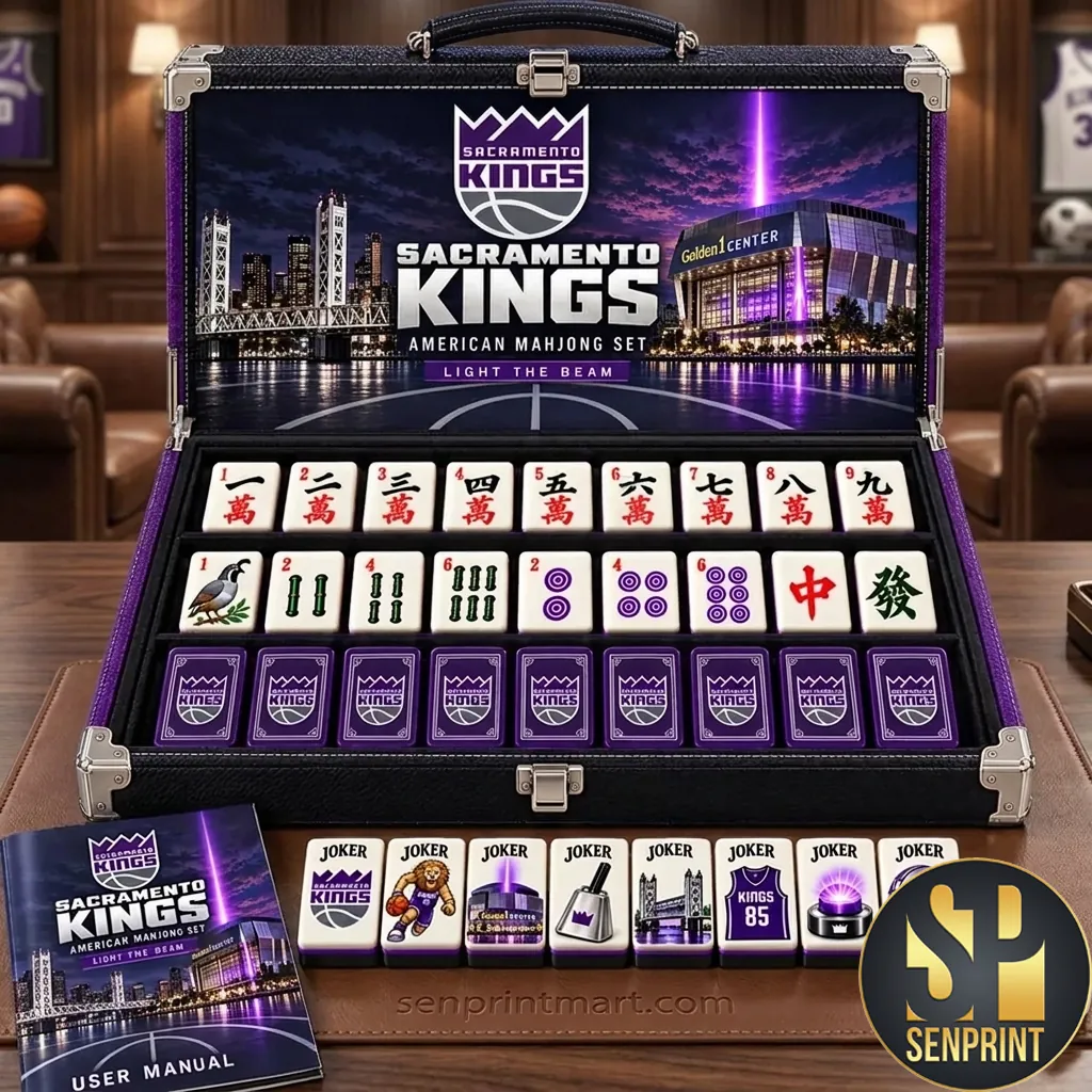 Sacramento Kings Light The Beam Luxury Travel Case American Mahjong Set