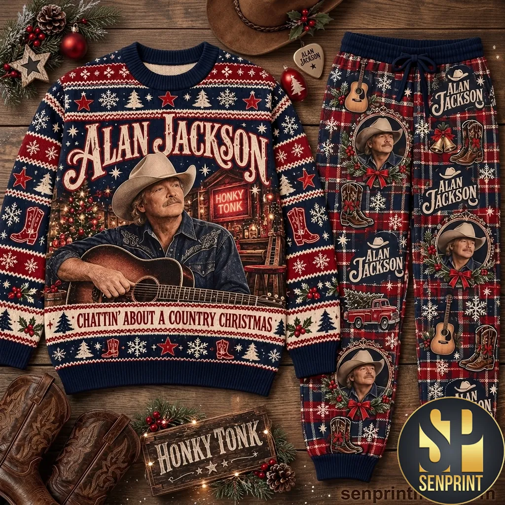 Alan Jackson Chattin About A Country Christmas Pajama Set