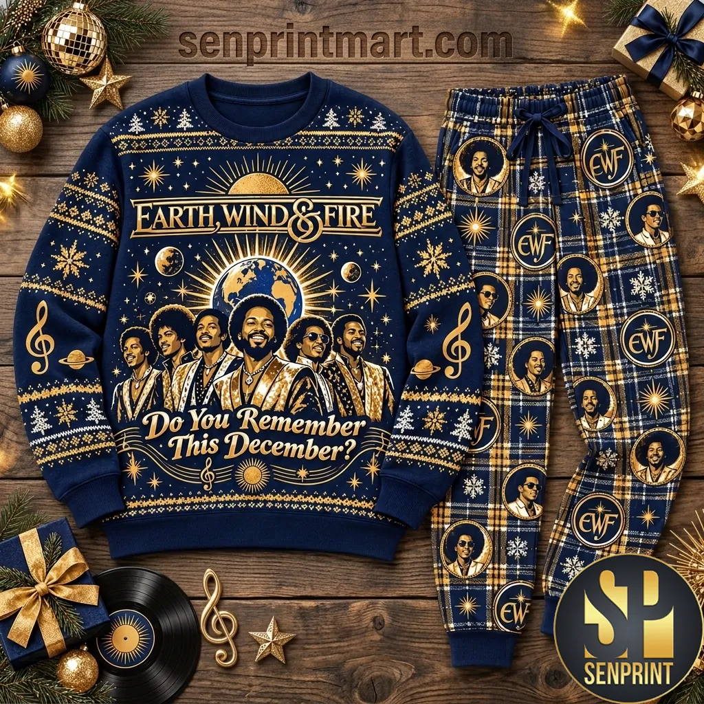 Earth Wind And Fire Do You Remember This December Christmas Pajama Set