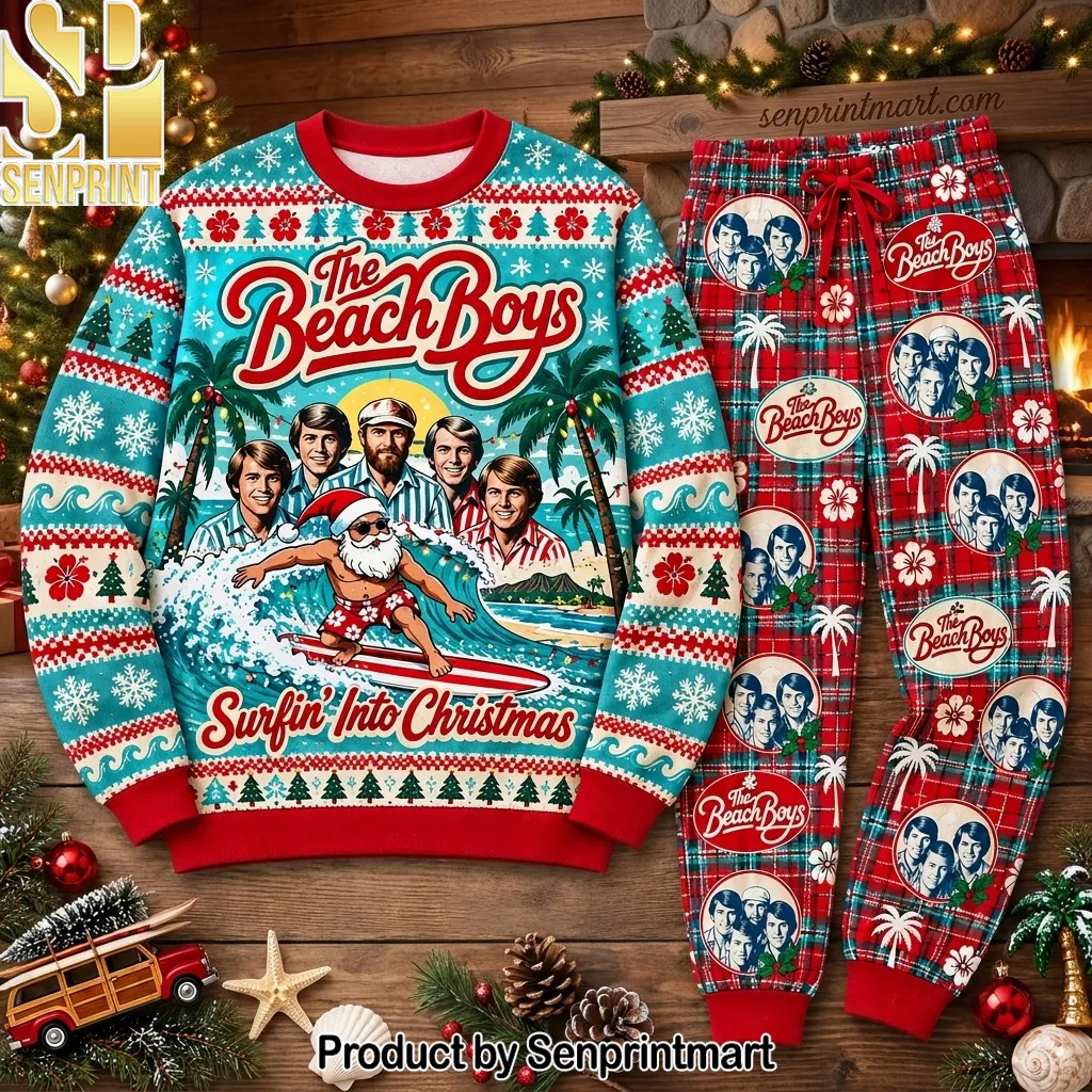 The Beach Boys Surfin Into Christmas Holiday Pajama Set