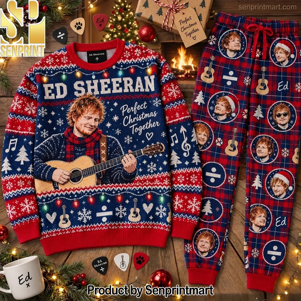 Ed Sheeran Perfect Christmas Together Holiday Pajama Set