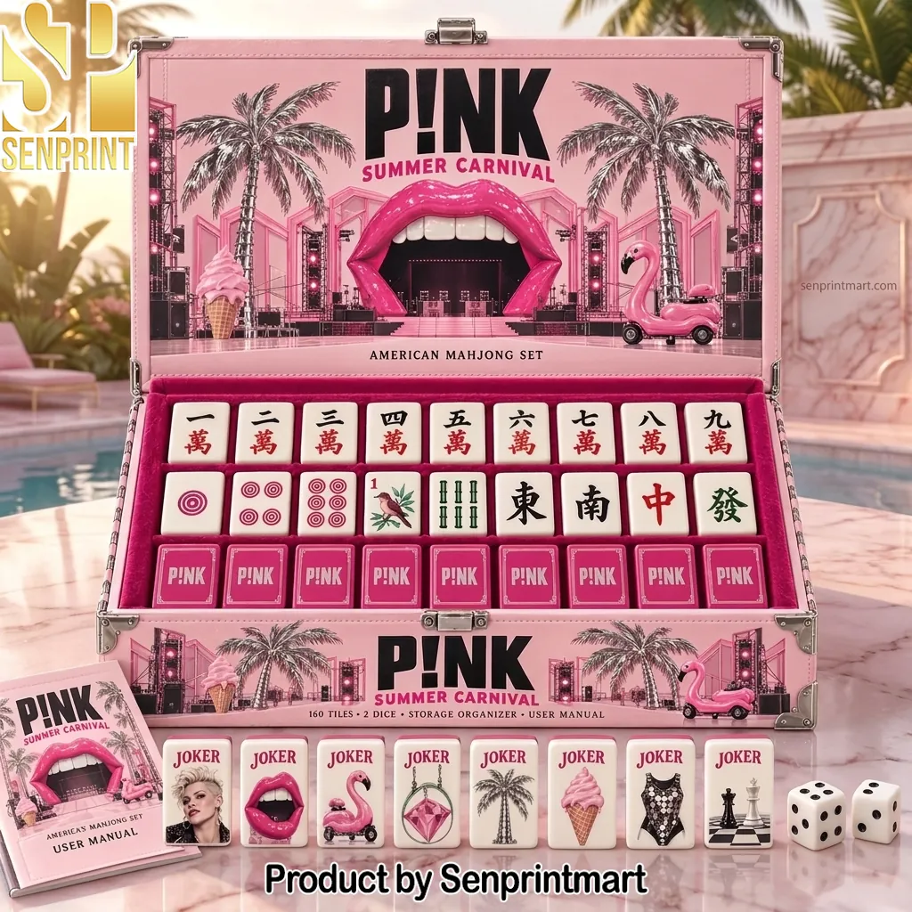 Pink Summer Carnival Limited Edition American Mahjong Set