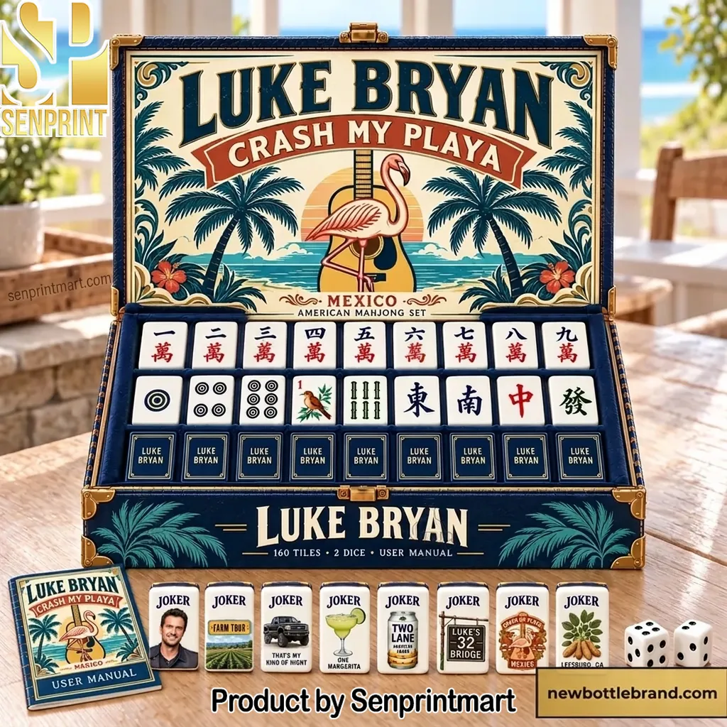 Luke Bryan Crash My Playa Custom American Mahjong Set