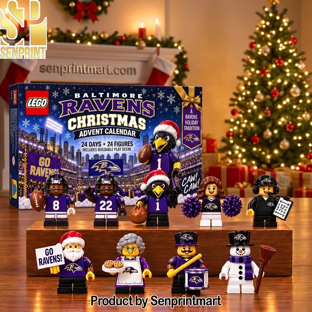 Baltimore Ravens LEGO Christmas Advent Calendar 24 Figures Set