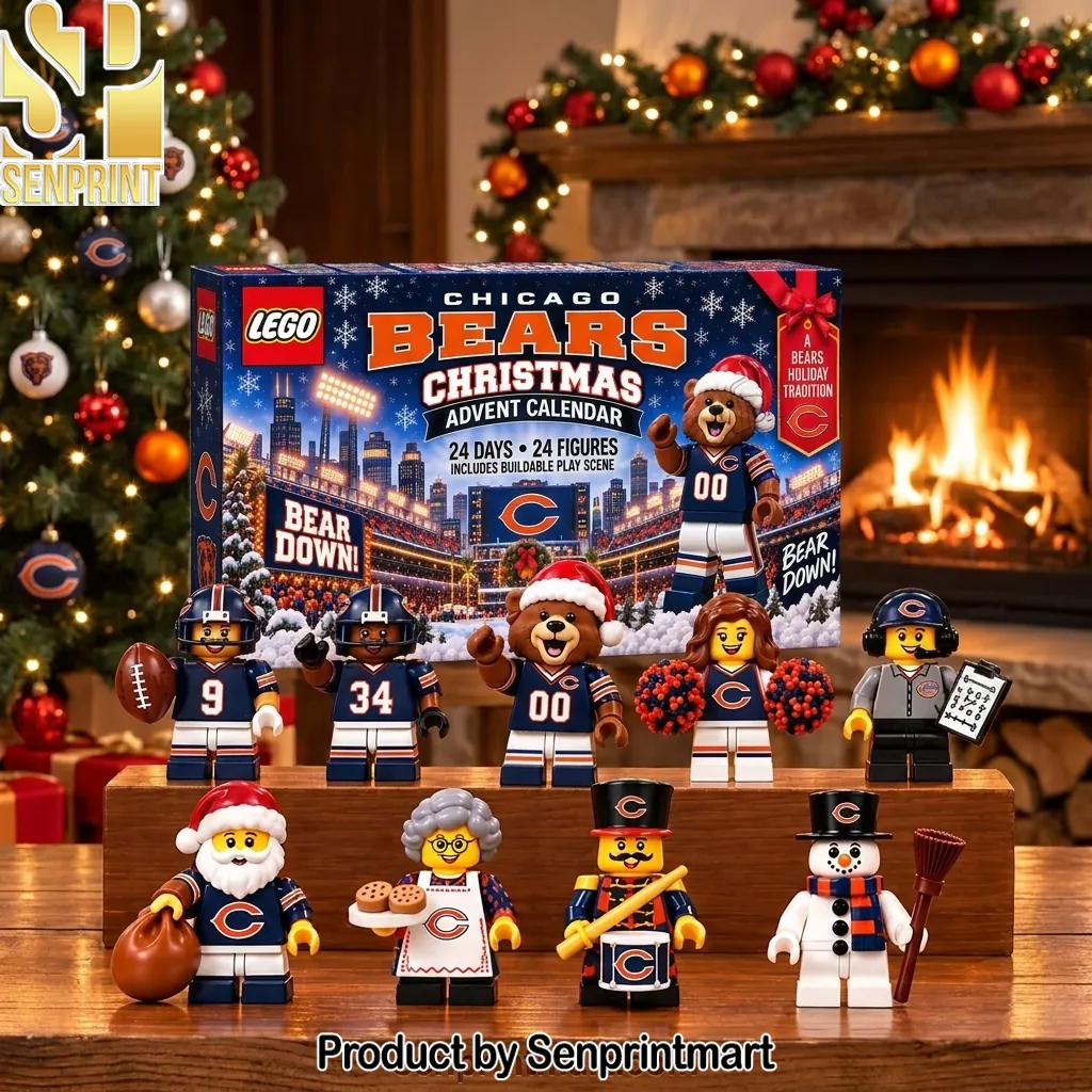 Chicago Bears Christmas Advent Calendar 24 Day Holiday Toy Set