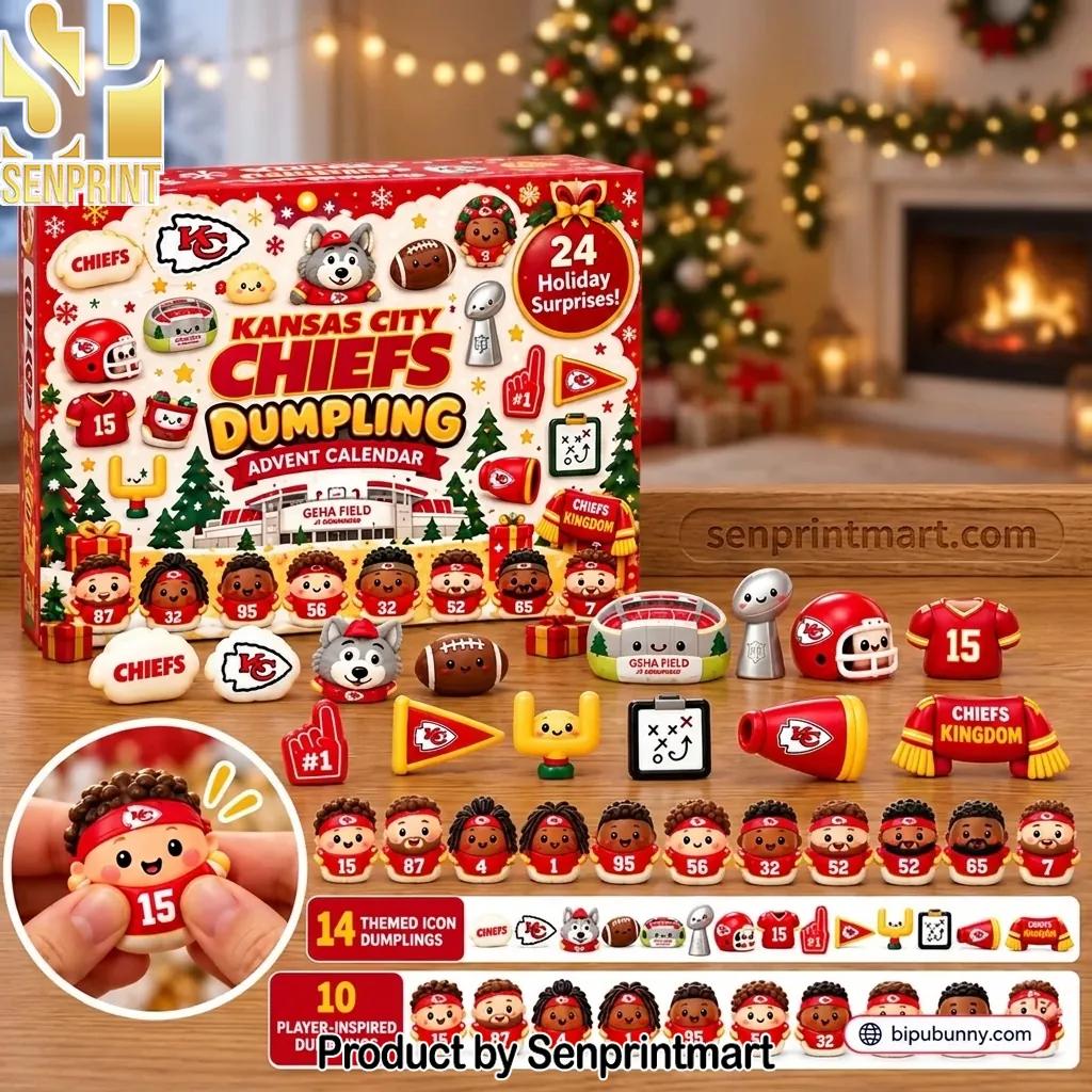 Kansas City Chiefs 24 Holiday Surprises Dumpling Advent Calendar