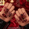 Kuromi Aesthetic Purple and Black Gothic Press On Nails