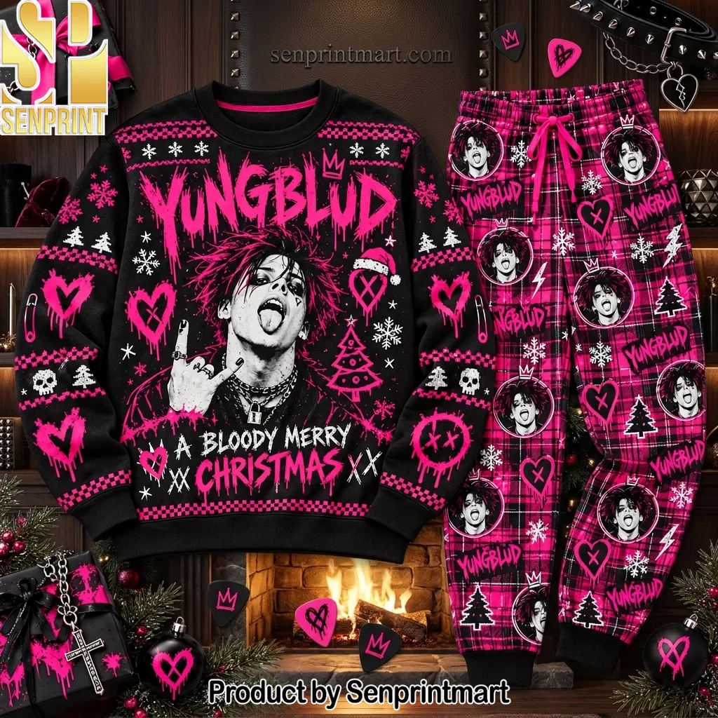 Yungblud A Bloody Merry Christmas Punk Rock Pajama Set