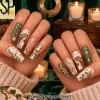 Pompompurin Aesthetic Brown Cafe Theme Press On Nails