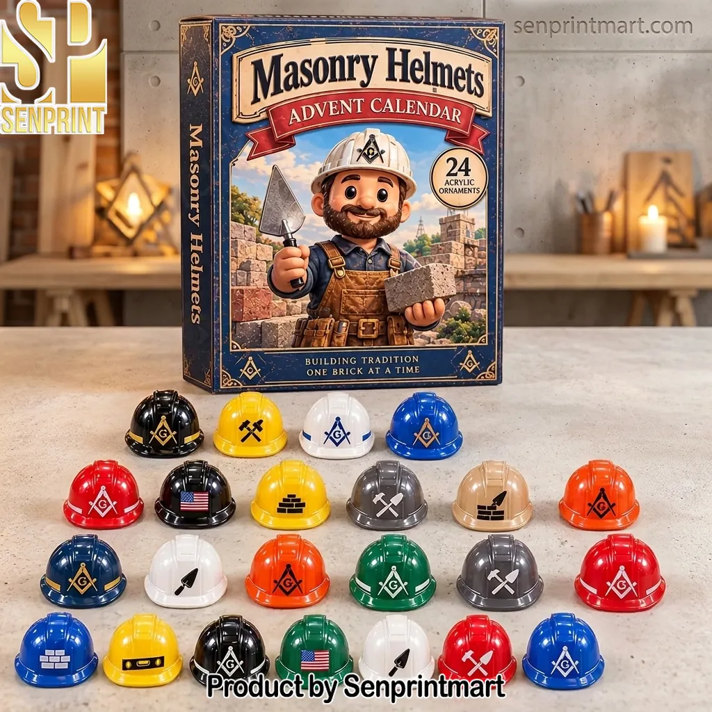 Masonry Helmets 24 Acrylic Ornament Advent Calendar