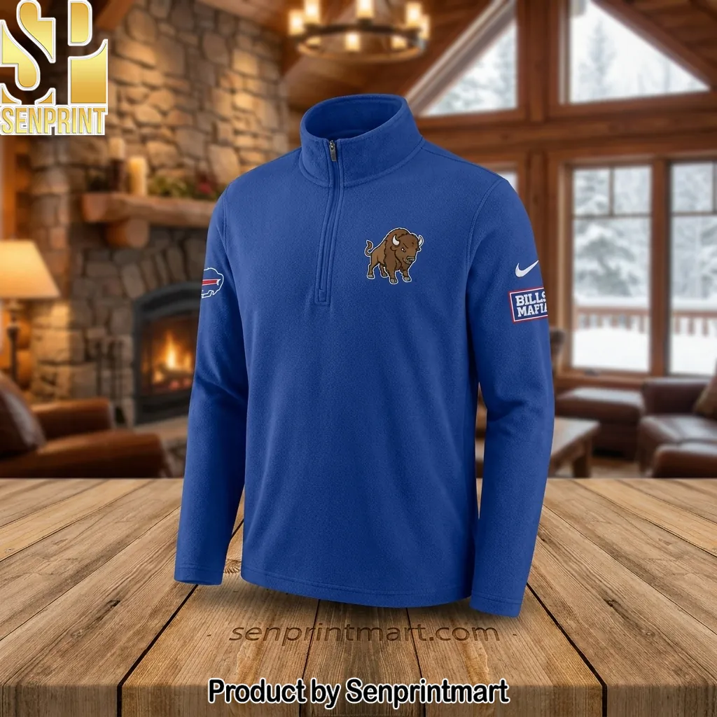 Buffalo Bills Mafia Royal Blue Performance Quarter Zip Fleece
