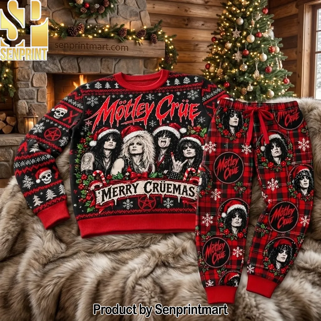 Motley Crue Merry Cruemas Christmas Holiday Pajama Set