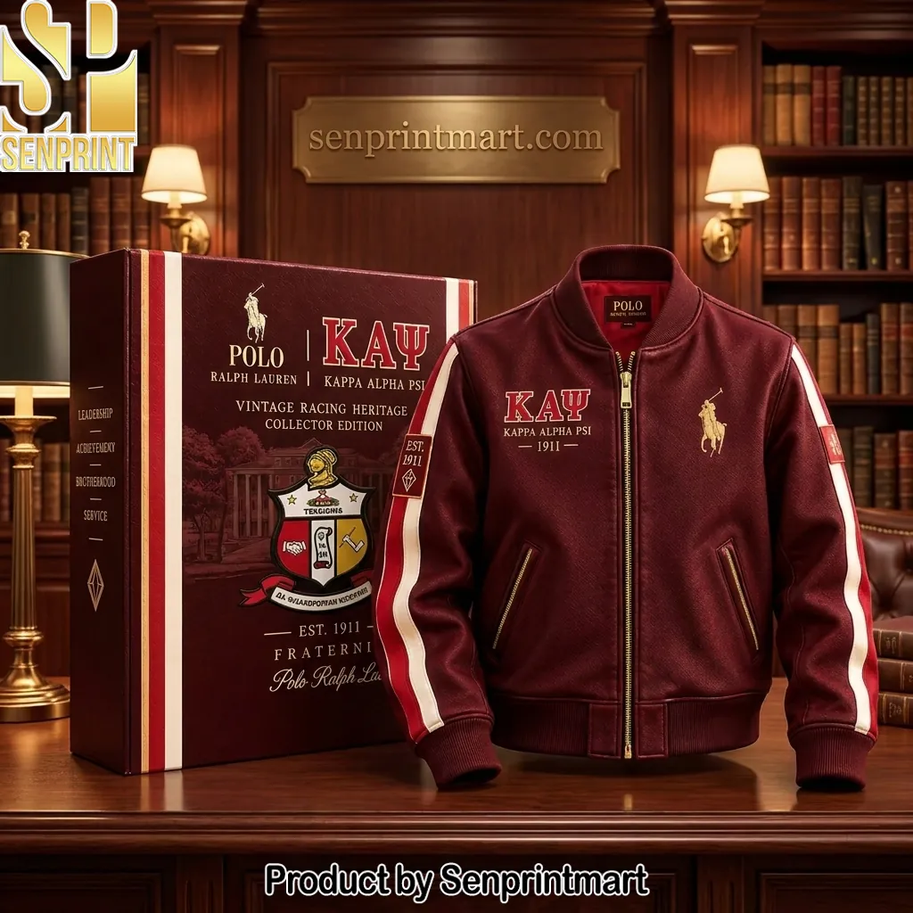 Polo Ralph Lauren Kappa Alpha Psi Vintage Collector Edition Bomber Jacket