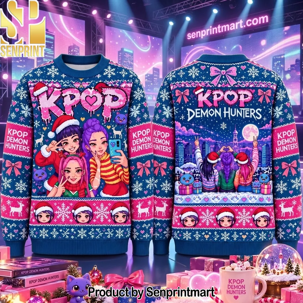 Kpop Demon Hunters Christmas Aesthetic Ugly Sweater