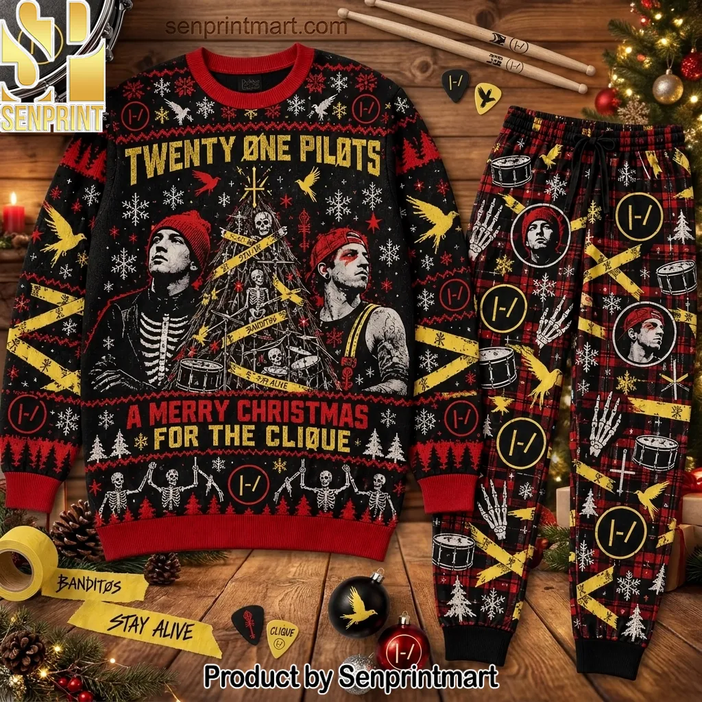 Twenty One Pilots Merry Christmas Clique Holiday Pajama Set