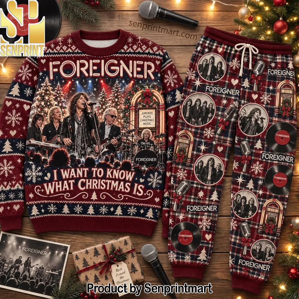 Foreigner Band I Want To Know What Christmas Is Holiday Pajama Set