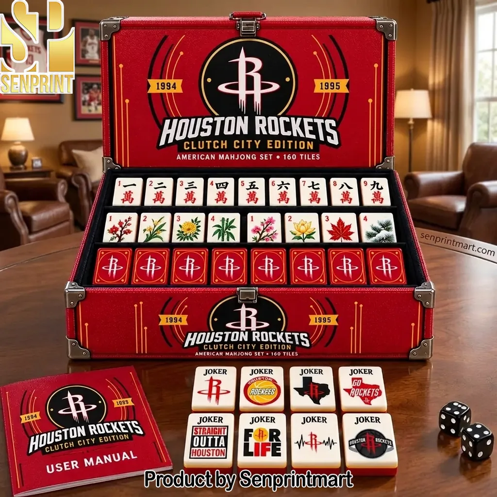Houston Rockets Clutch City Edition 160 Tile American Mahjong Set