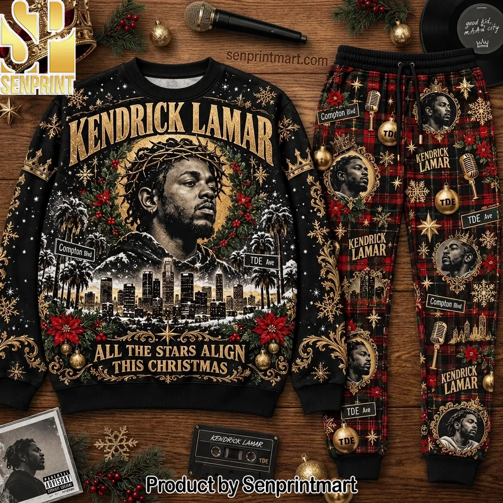 Kendrick Lamar All The Stars Christmas Holiday Pajama Set