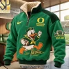 Tennessee Vols Rocky Top Mascot Sherpa Lined Quarter Zip Hoodie
