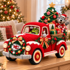 Kansas City Chiefs Cozy Crochet Style Red Vintage Christmas Pickup Holiday Truck Decor
