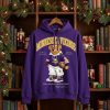 Minnesota Vikings Est 1961 Football Bear Graphic Purple Pullover Hoodie